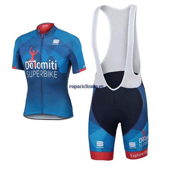 2017 Maillot Dolomiti Superbike Tirantes Mangas Cortas Azul